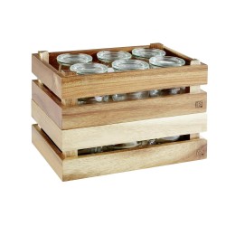 Дървена касетка, правоъгълна, GN 1/4, 29x18,5xh10,5см, натурал, стакабъл, SUPERBOX – APS