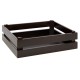 Дървена касетка, правоъгълна, GN 1/2, 35x29xh10,5см, черна, стакабъл, SUPERBOX – APS