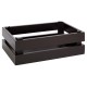Дървена касетка, правоъгълна, GN 1/4, 29x18,5xh10,5см, черна, стакабъл, SUPERBOX – APS