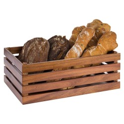 Дървена касетка, правоъгълна, GN 1/1, 55,5x35xh20см, кафява, стакабъл, SUPERBOX – APS