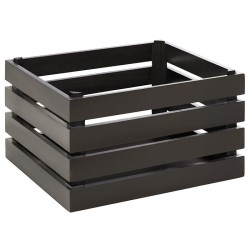 Дървена касетка, правоъгълна, GN 1/2, 35x29xh20см, черна, стакабъл, SUPERBOX – APS