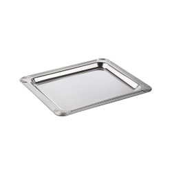 Иноксово плато, GN 1/2, 32,5х26,5xh1,5см, с декорация, стакабъл, PROFI LINE - APS