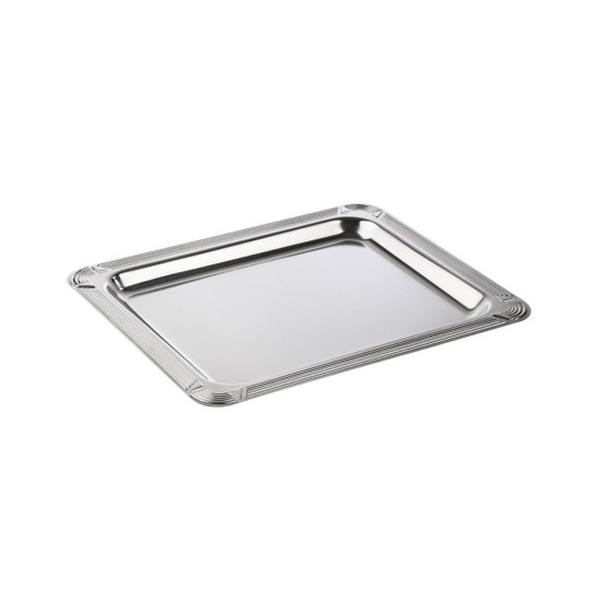 Иноксово плато, GN 1/2, 32,5х26,5xh1,5см, с декорация, стакабъл, PROFI LINE - APS