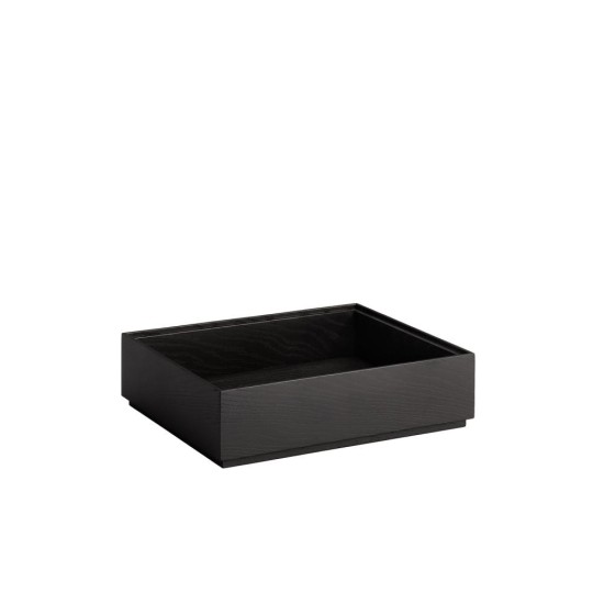 Дървена кутия, правоъгълна, GN 1/2, 32,5x26,5xh8,5см, черна, стакабъл, VALO – APS