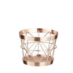 Иноксова купа / стойка за бюфет, ф10,5/8см, h8см, copper, „APS PLUS“ – APS