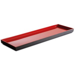 Меламиново плато черно/червено GN 2/4 53x16,2см ASIA PLUS - APS