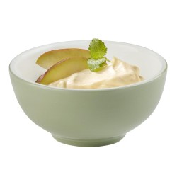Порцеланова купа, кръгла, ф12см, h6см, 250мл, зелена, стакабъл, SNUG – APS