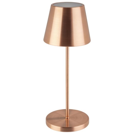 Лампа за маса, настолна, метал, IPS4, кръгла, ф11см, h30,5см, copper, MERLE – APS
