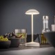 Лампа за маса, настолна, метал, IPS4, кръгла, ф8см, h20см, бяла, ALVA – APS