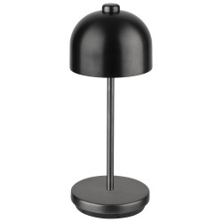 Лампа за маса, настолна, метал, IPS4, кръгла, ф8см, h20,5см, черна, JOSEF MINI – APS