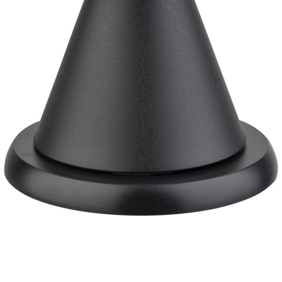 Лампа за маса, настолна, метална, IPS4, кръгла, ф13см, h11,5см, черна, CONE MINI – APS