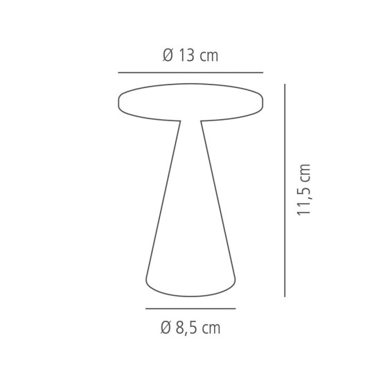 Лампа за маса, настолна, метална, IPS4, кръгла, ф13см, h11,5см, златиста, CONE MINI – APS