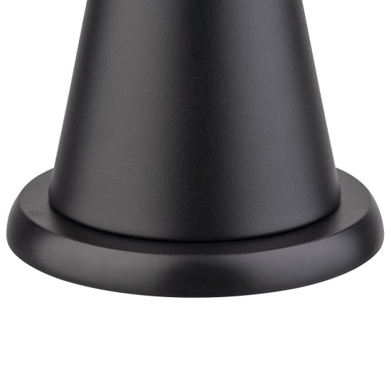 Лампа за маса, настолна, метална, IPS4, кръгла, ф13см, h18см, черна, CONE – APS