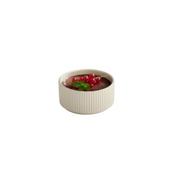 Порцеланова купа, кръгла, ф12,5см, h6см, 350мл, бежова, стакабъл, THE GRID – APS