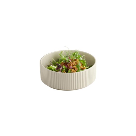 Порцеланова купа, кръгла, ф16см, h6см, 550мл, бежова, стакабъл, THE GRID – APS
