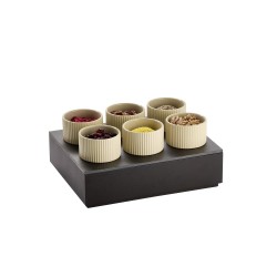 Каменно плато с 6 гнезда (ф9см), GN 1/2, 32,5x26,5см, THE GRID, VALO – APS