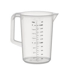 Полипропиленова мерителна кана, ф15см, h20,5см, 2л, стакабъл, PRO - APS