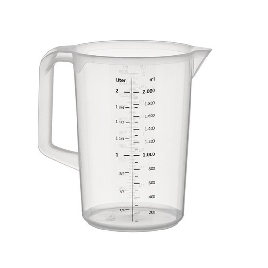 Полипропиленова мерителна кана, ф15см, h20,5см, 2л, стакабъл, PRO - APS