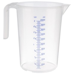 Полипропиленова мерителна кана, ф15см, h20,5см, 2л, прозрачна, стакабъл, STACKABLE – APS
