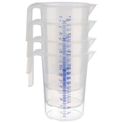 Полипропиленова мерителна кана, ф15см, h20,5см, 2л, прозрачна, стакабъл, STACKABLE – APS
