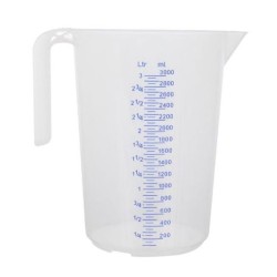 Полипропиленова мерителна кана, ф17см, h23,5см, 3л, прозрачна, стакабъл, STACKABLE – APS