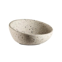 Купа скосена, бетон, ф22см, h6/10,5см, 1,1л, стакабъл, TERRAZZO – APS