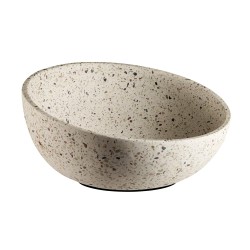 Купа скосена, бетон, ф26см, h7,5/13см, 1,7л, стакабъл, TERRAZZO – APS
