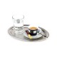 Иноксов поднос, овал, 29х22хh0,5см, мат, стакабъл, KAFFEEHAUS – APS