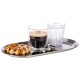 Иноксов поднос / плато / табла, овален, 30x15,5xh1,5см, стакъбъл, KAFFEEHAUS – APS