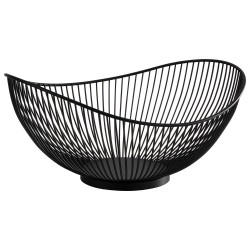 Метална купа / фруктиера, 29,5x25,5xh13,5см, черна, стакабъл, SVART – APS