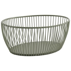Метална купа / фруктиера, 20x15см, h8см, зелена, стакабъл, SVART – APS