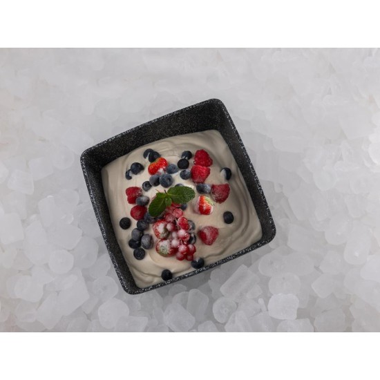 Алуминиева купа с незалепващо покритие, квадратна, 19x19см, h9см, 1,5л, черно/сребристо, стакабъл, "FROSTFIRE" – APS