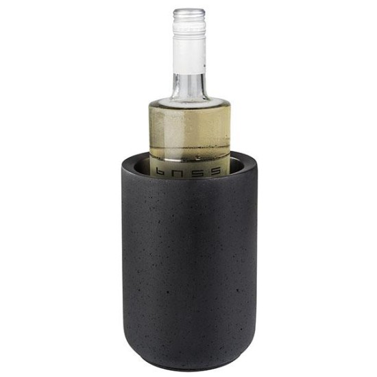 Охладител за бутилка, бетон, кръгъл, ф12/10см, h19см, черен, ELEMENT – APS