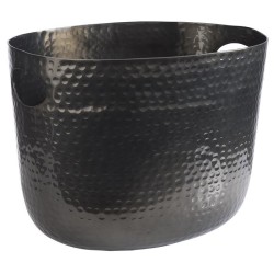 Алуминиева шампаниера с 2 дръжки, 30x23,5xh23см, 7л, черна, стакабъл, XL – APS