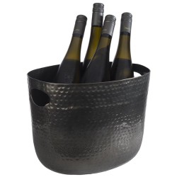 Алуминиева шампаниера с 2 дръжки, 30x23,5xh23см, 7л, черна, стакабъл, XL – APS