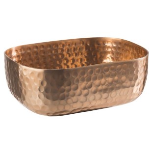 Алуминиева релефна купа, правоъгълна, 15,5x12xh5,5см, 700мл, copper, стакабъл – APS