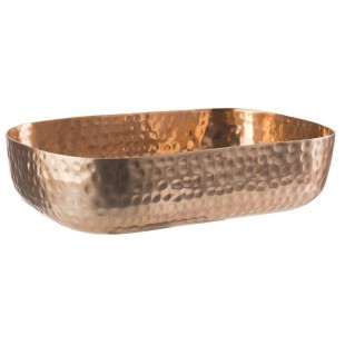 Алуминиева релефна купа, правоъгълна, 23x15,5xh6см, 1,4л, copper, стакабъл – APS