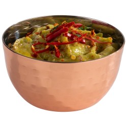 Иноксова релефна купа, кръгла, ф8,5см, h4,5см, 150мл, copper, стакабъл, „MUMBAI“ – APS