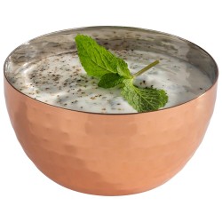 Иноксова релефна купа, кръгла, ф9см, h5см, 200мл, copper, стакабъл, „MUMBAI“ – APS