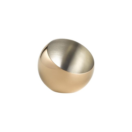 Комплект от 3 иноксови купи, 18/8, кръгли, скосени, ф8см, h7см, 100мл, copper, „SPHERE“ – APS