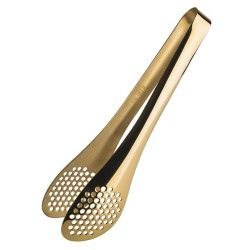 Иноксова универсална щипка, перфорирана, 7x5x25см, gold (PVD) – APS