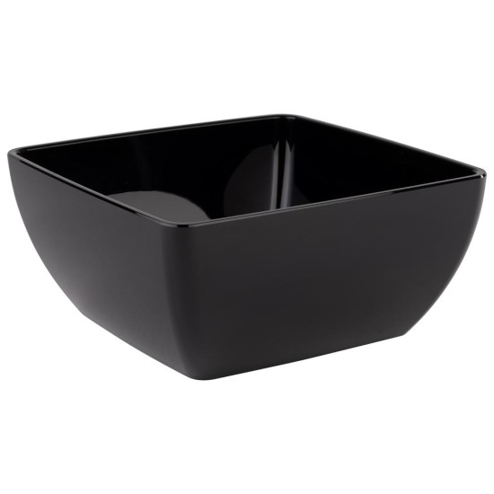 Купа, PET, квадратна, 25x25см, h12см, 3,8л, черна, стакабъл, FRIENDLY – APS