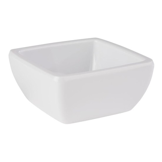 Купа, PET, квадратна, 6,5x6,5см, h3см, 50мл, бяла, стакабъл, FRIENDLY – APS