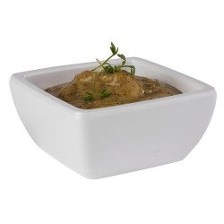 Купа, PET, квадратна, 6,5x6,5см, h3см, 50мл, бяла, стакабъл, FRIENDLY – APS