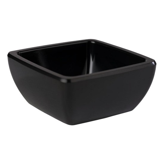 Купа, PET, квадратна, 6,5x6,5см, h3см, 50мл, черна, стакабъл, FRIENDLY – APS
