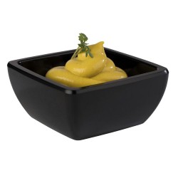 Купа, PET, квадратна, 6,5x6,5см, h3см, 50мл, черна, стакабъл, FRIENDLY – APS