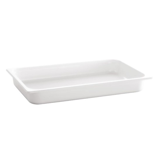 Гастронорм, PET, GN 1/2, 32,5x26,5xh6,5см, 3,4л, бял, стакабъл, FRIENDLY – APS