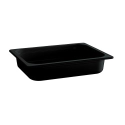 Гастронорм, PET, GN 1/2, 32,5x26,5xh6,5см, 3,4л, черен, стакабъл, FRIENDLY – APS