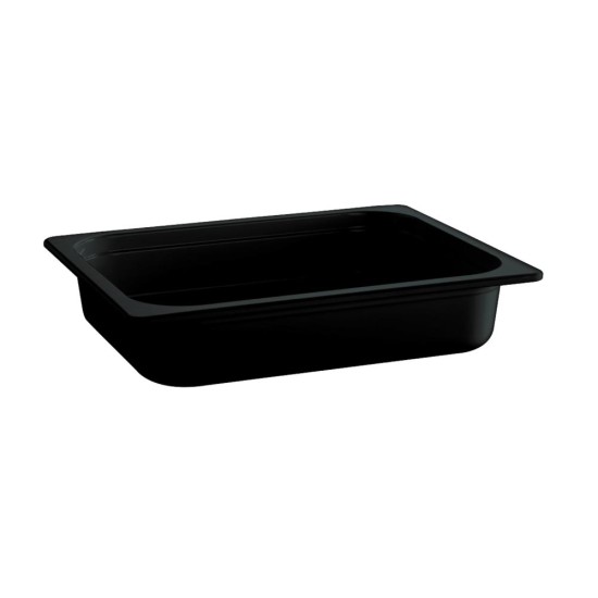 Гастронорм, PET, GN 1/2, 32,5x26,5xh6,5см, 3,4л, черен, стакабъл, FRIENDLY – APS
