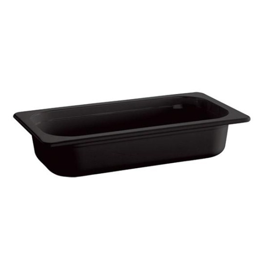 Гастронорм, PET, GN 1/3, 32,5x17,6xh10см, 2,7л, черен, стакабъл, FRIENDLY – APS